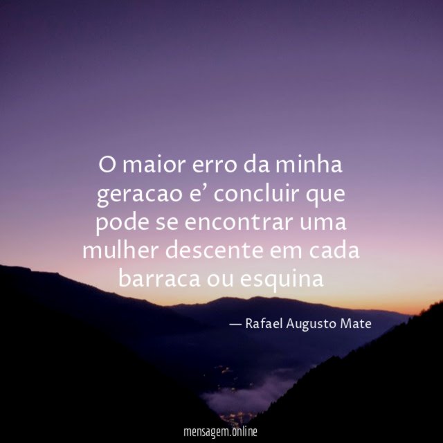 O maior erro da minha geracao e' concluir