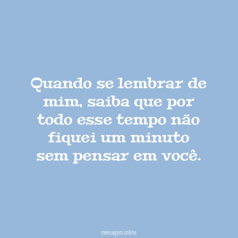 Quando se lembrar de mim