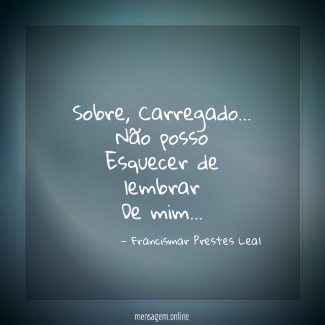 Sobre, Carregado…