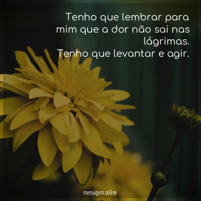 Tenho que lembrar para mim que a dor