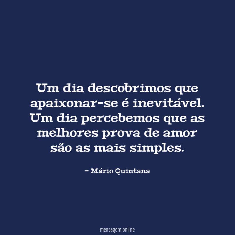 Um dia descobrimos que apaixonar-se é inevitável