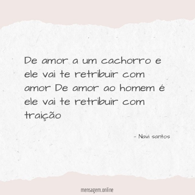 De amor a um cachorro e ele vai