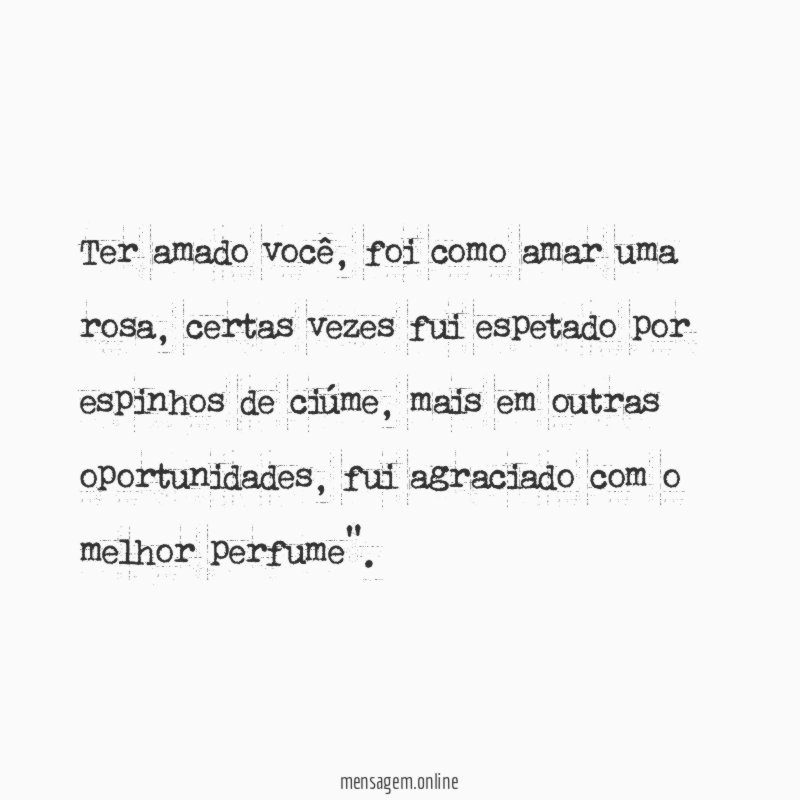 Ter amado você