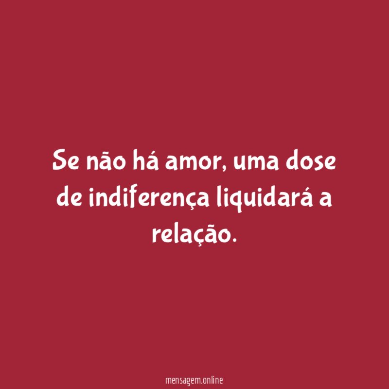 Se não há amor