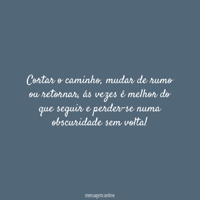 Cortar o caminho