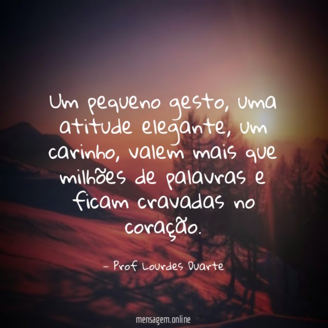 Um pequeno gesto