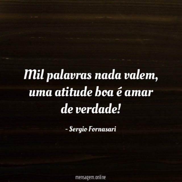 Mil palavras nada valem