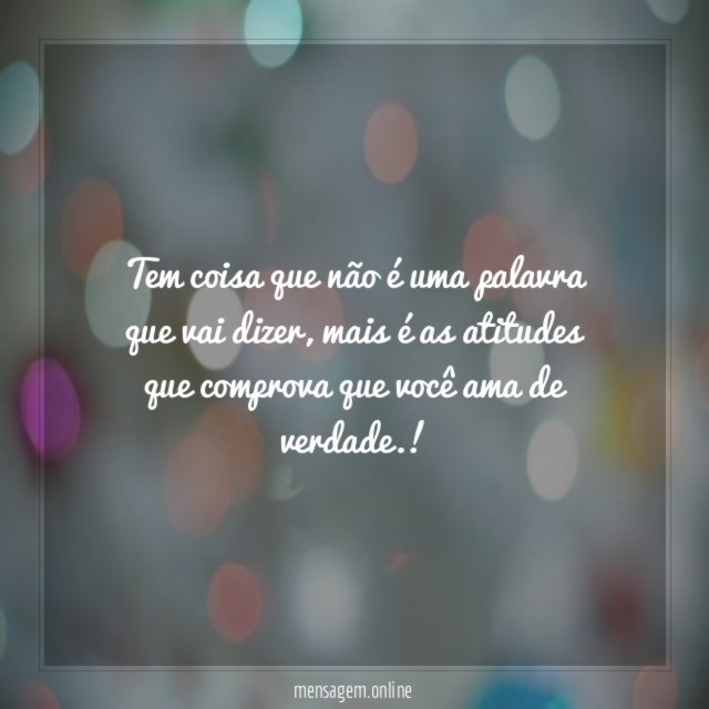 Tem coisa que não é uma palavra que vai dizer