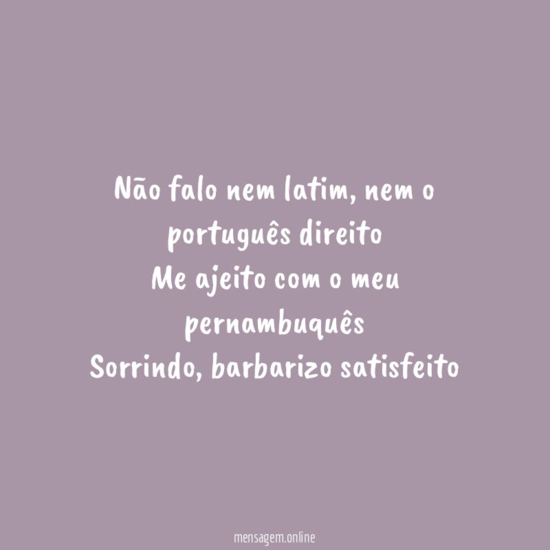 Não falo nem latim