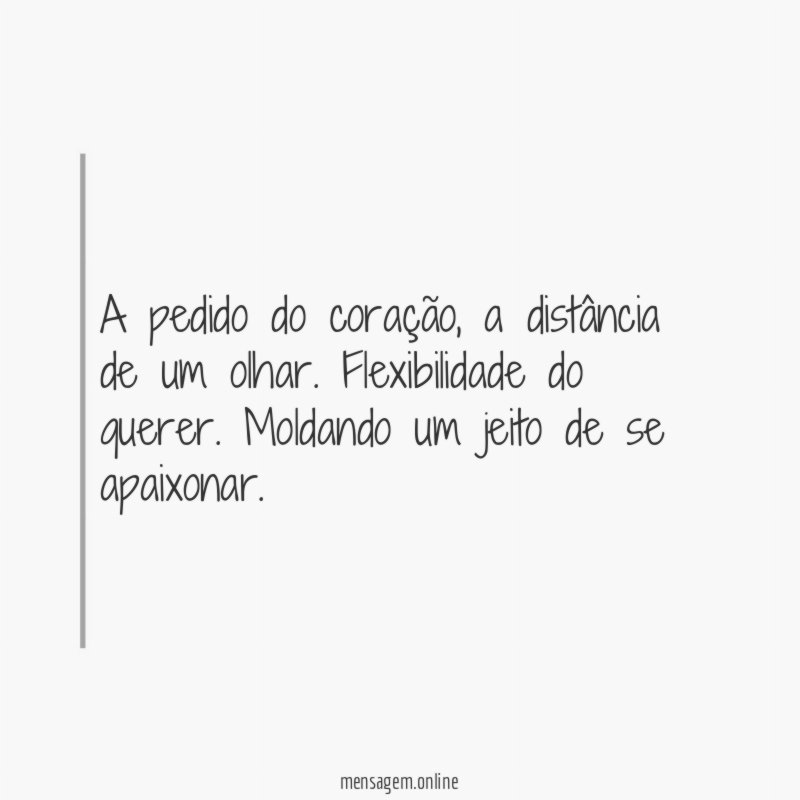 A pedido do coração