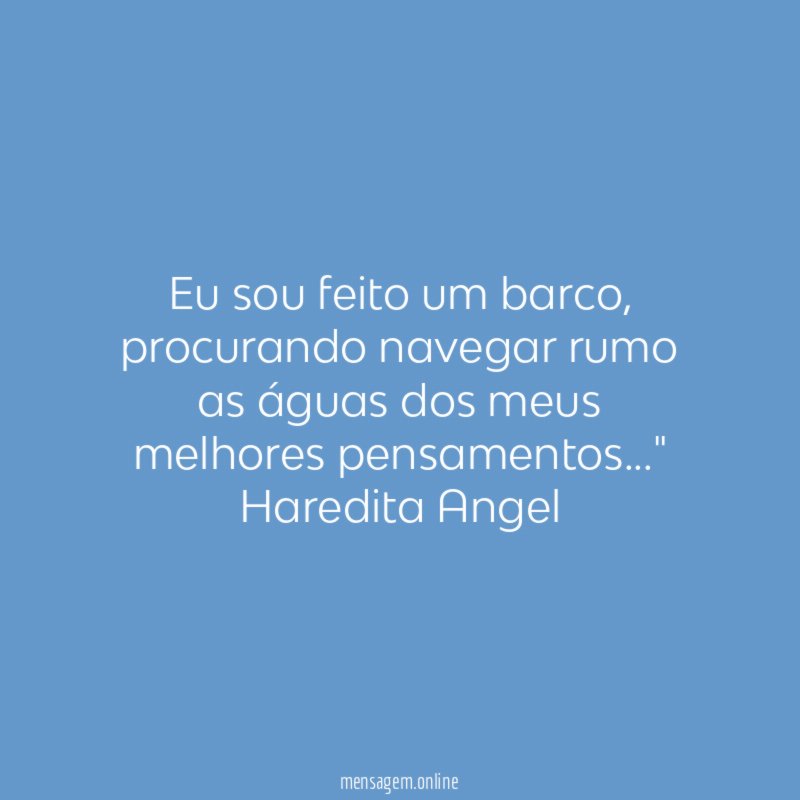 Eu sou feito um barco