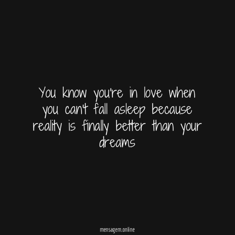 You know you're in love when you can't
