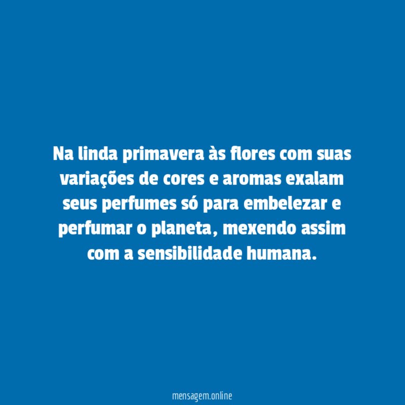 Na linda primavera às flores com suas variações