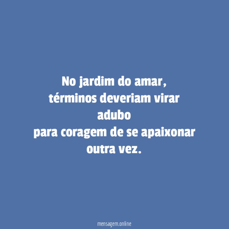 No jardim do amar