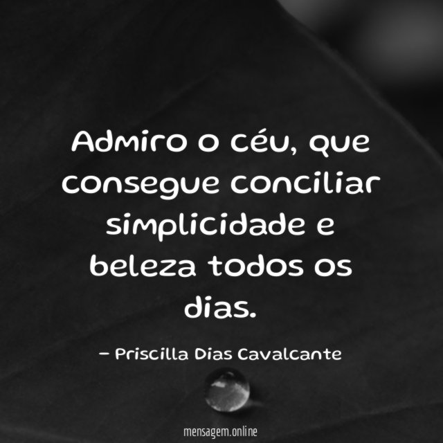 Admiro o céu