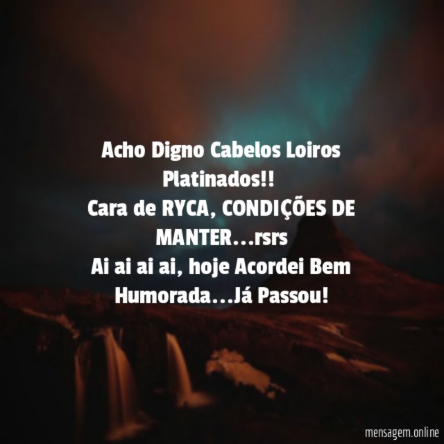 Acho Digno Cabelos Loiros Platinados