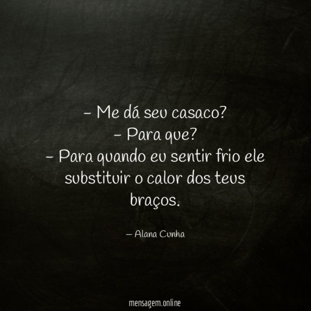 Me dá seu casaco