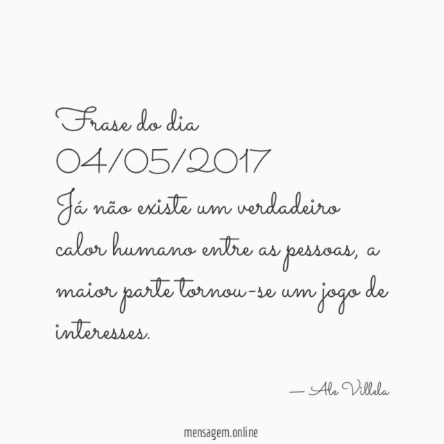 Frase do dia 04/05/2017