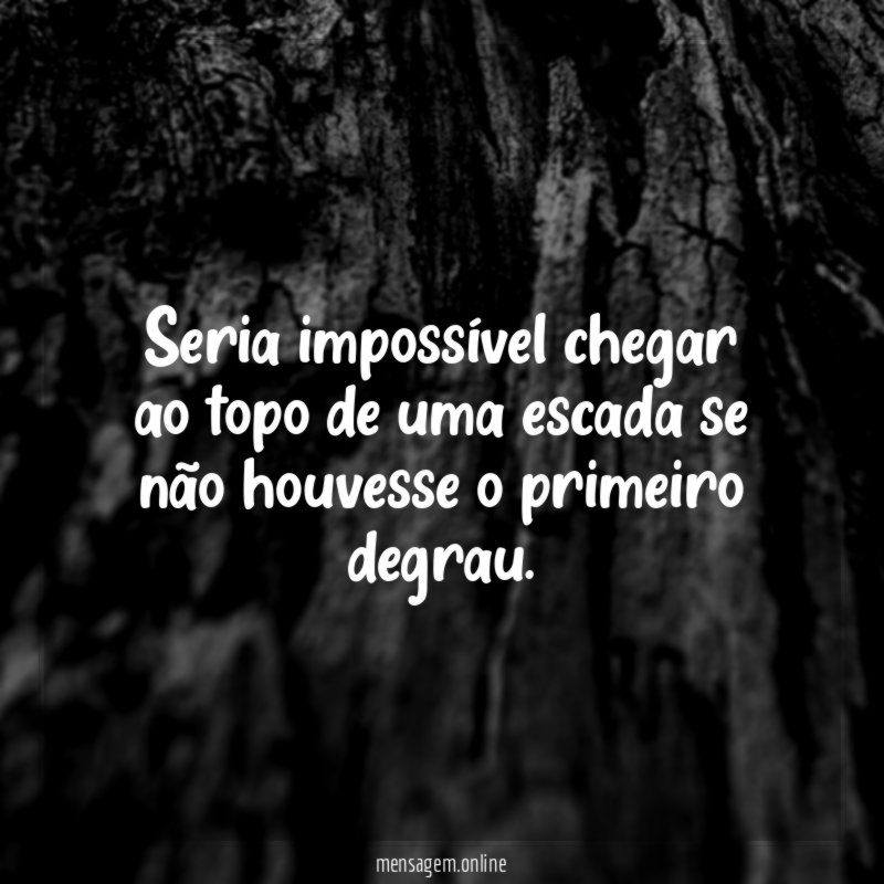 Seria impossível chegar ao topo de uma escada