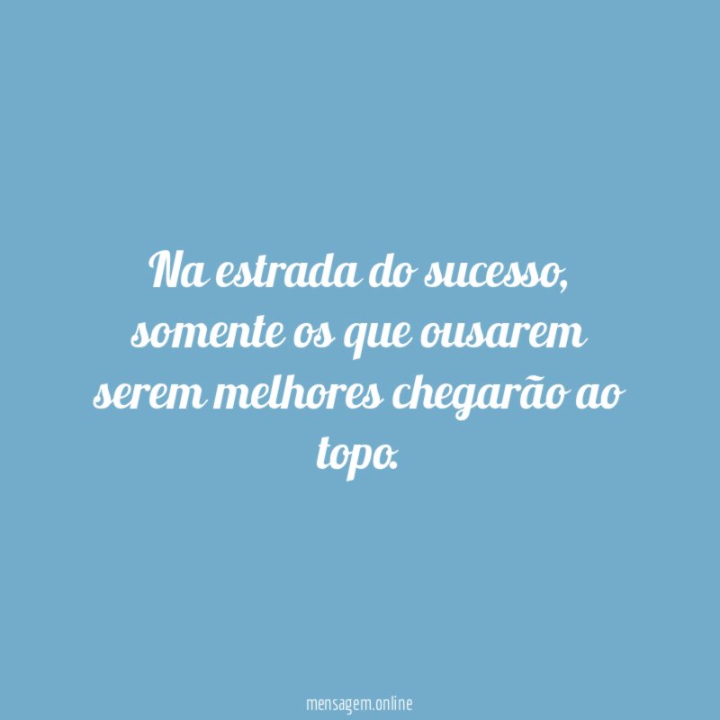 Na estrada do sucesso