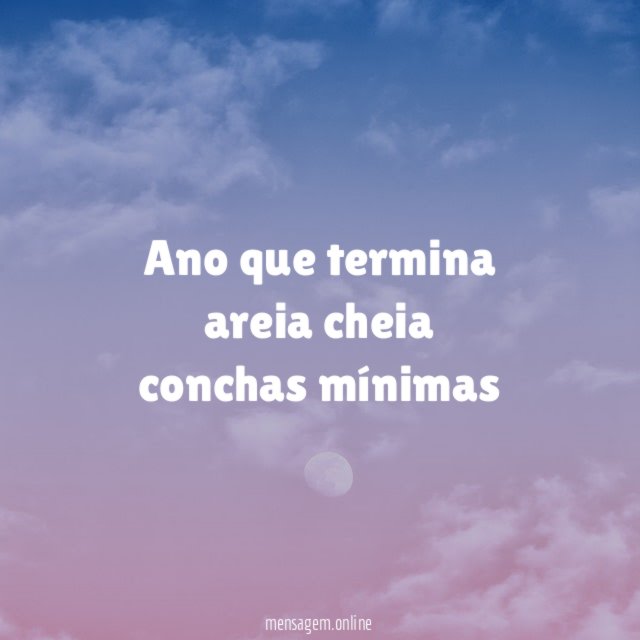 Ano que termina areia cheia conchas mínimas