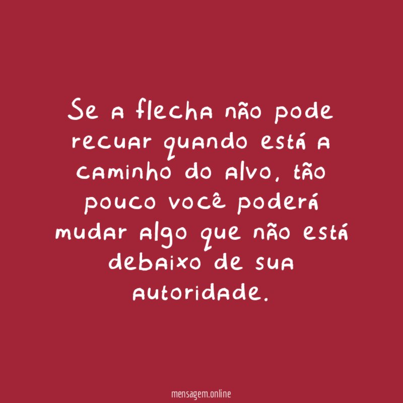 Se a flecha não pode recuar quando está