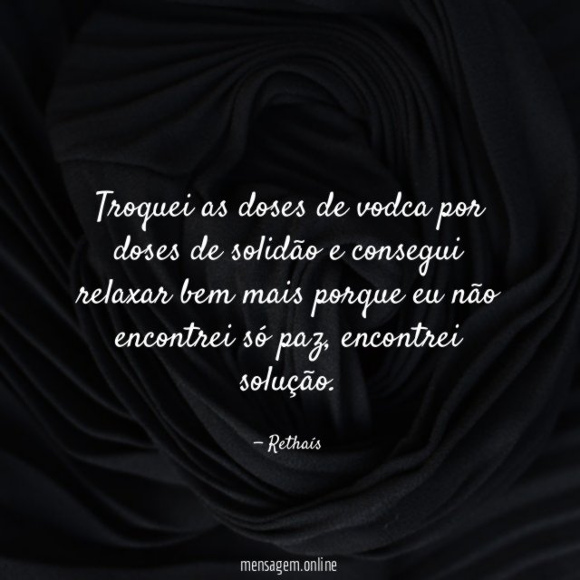 Troquei as doses de vodca por doses de