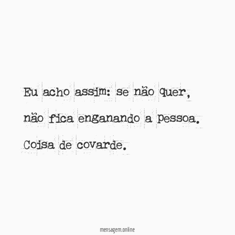 Eu acho assim