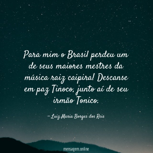 Para mim o Brasil perdeu um de seus