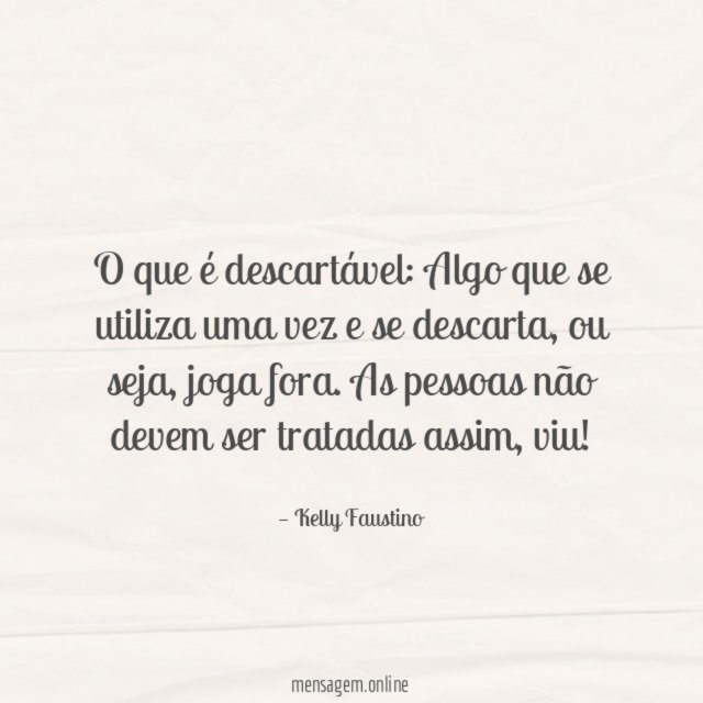 O que é descartável