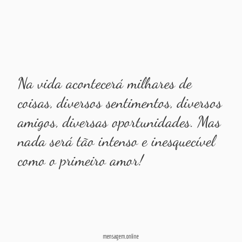 Na vida acontecerá milhares de coisas