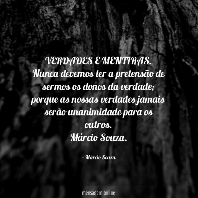 VERDADES E MENTIRAS