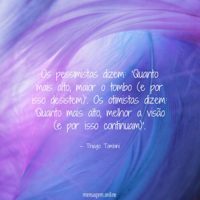 Os pessimistas dizem