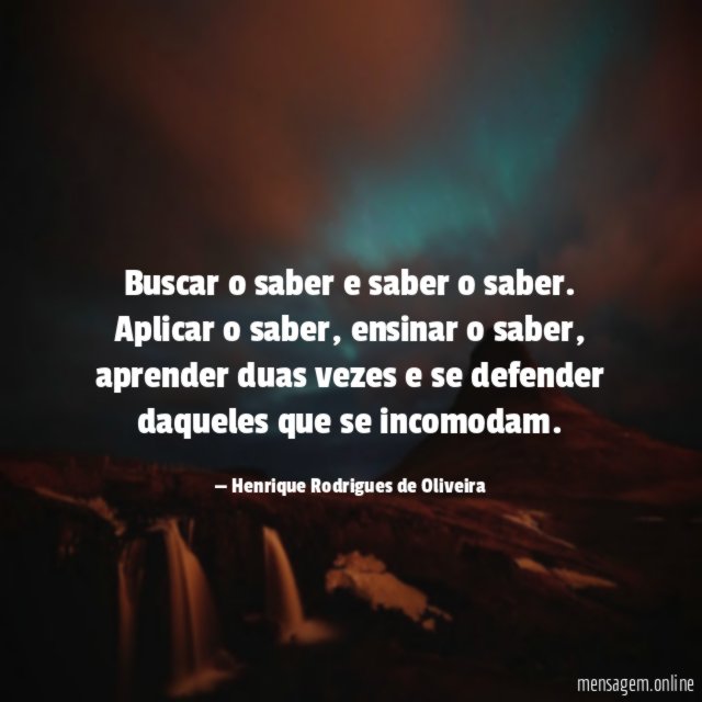 Buscar o saber e saber o saber