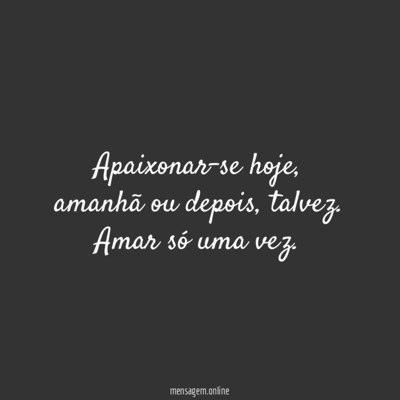 Apaixonar-se hoje