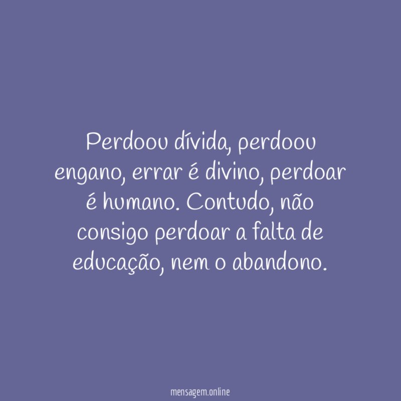 Perdoou dívida