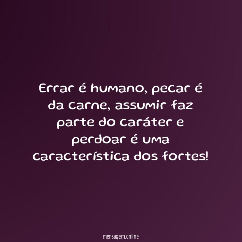 Errar é humano
