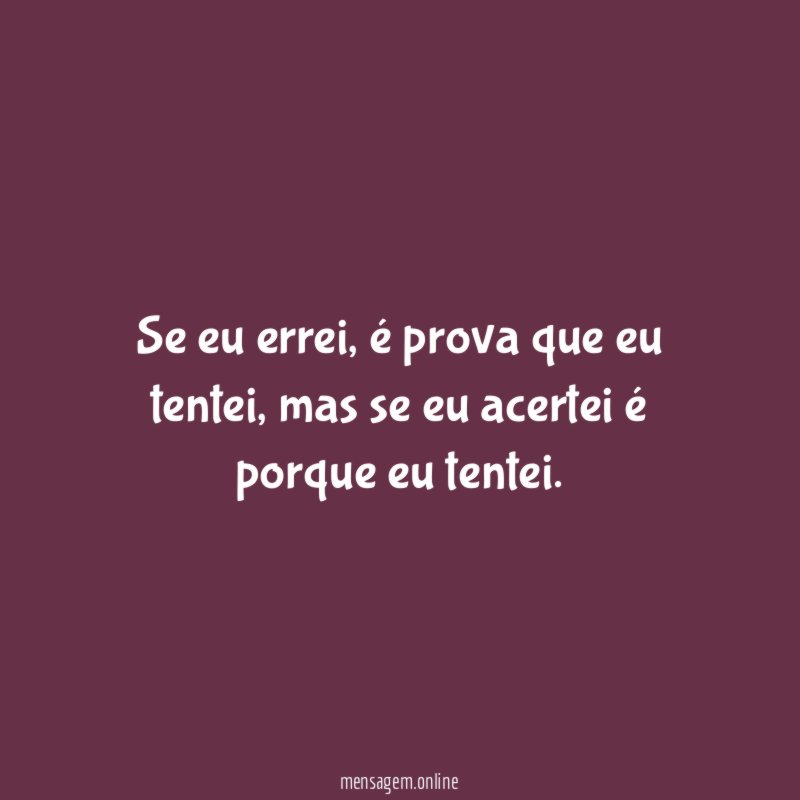 Se eu errei