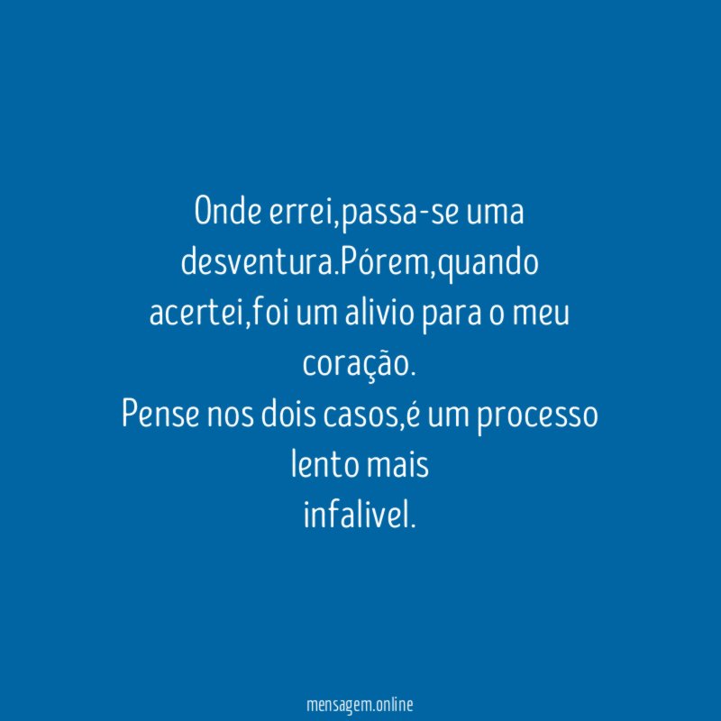 Onde errei