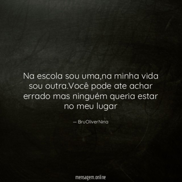 Na escola sou uma