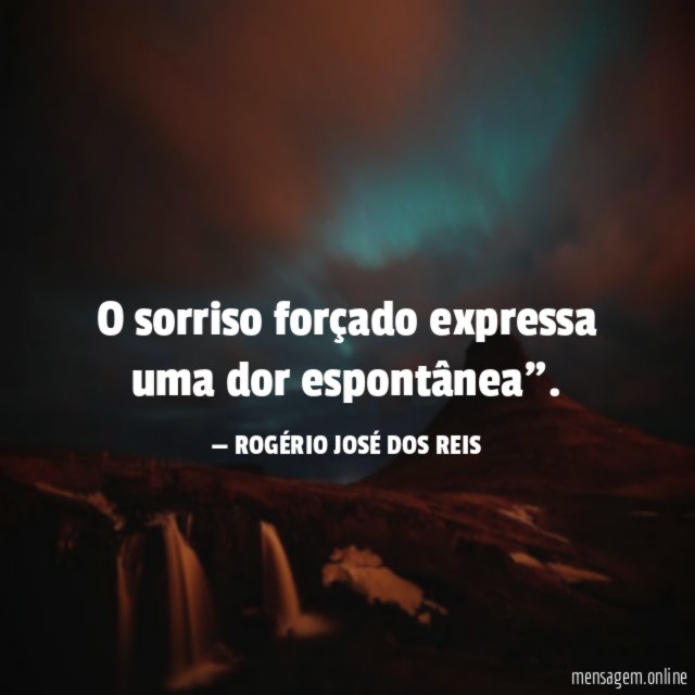 O sorriso forçado expressa uma dor espontânea"