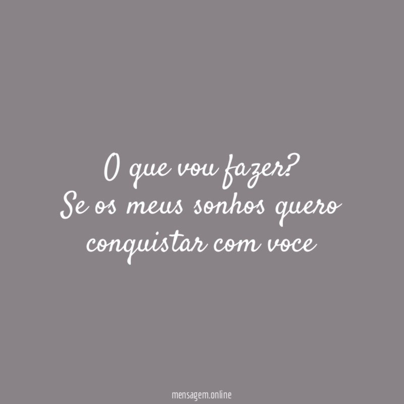 O que vou fazer