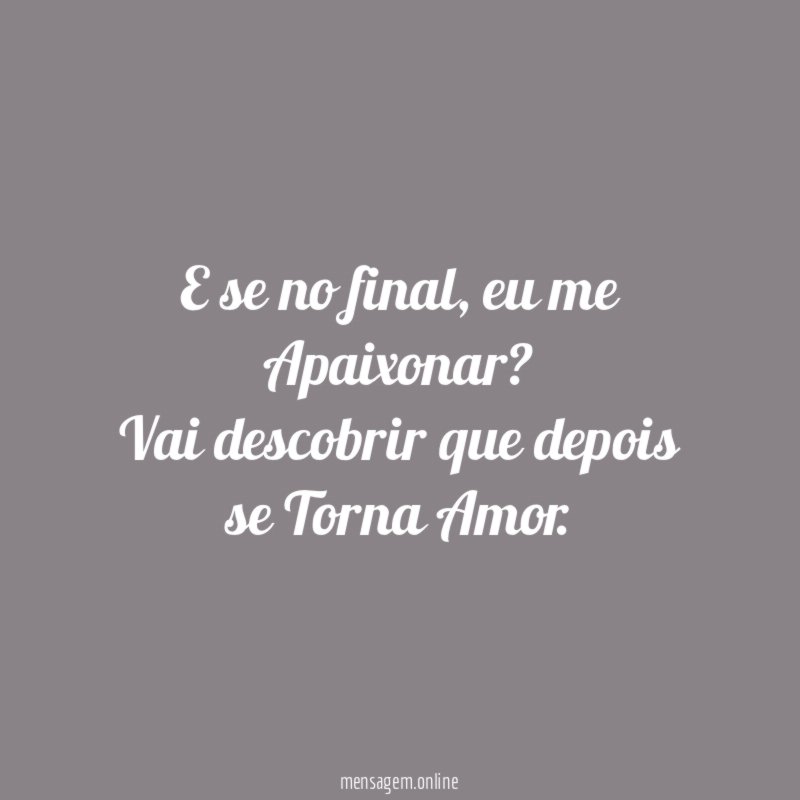 E se no final