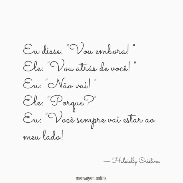 Eu disse
