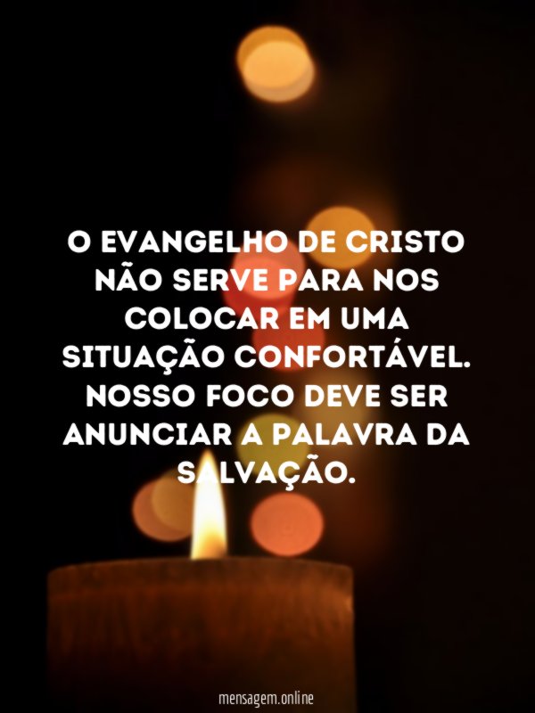 O evangelho de Cristo não serve para nos