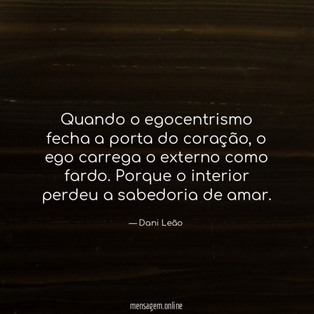 Quando o egocentrismo fecha a porta do coração