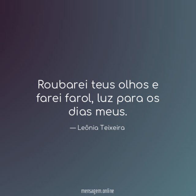 Roubarei teus olhos e farei farol