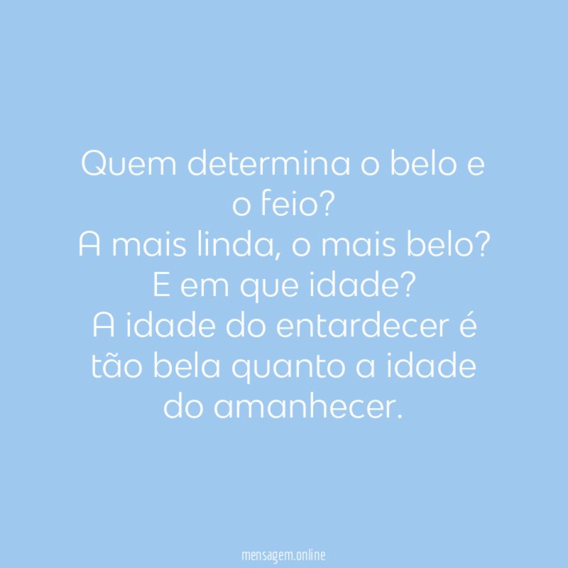Quem determina o belo e o feio