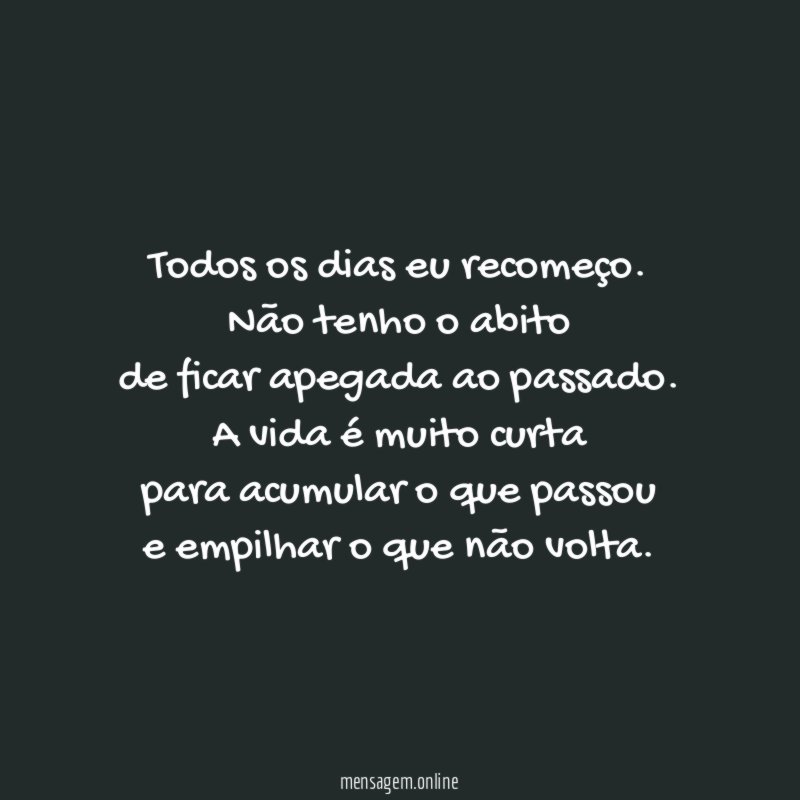 Todos os dias eu recomeço