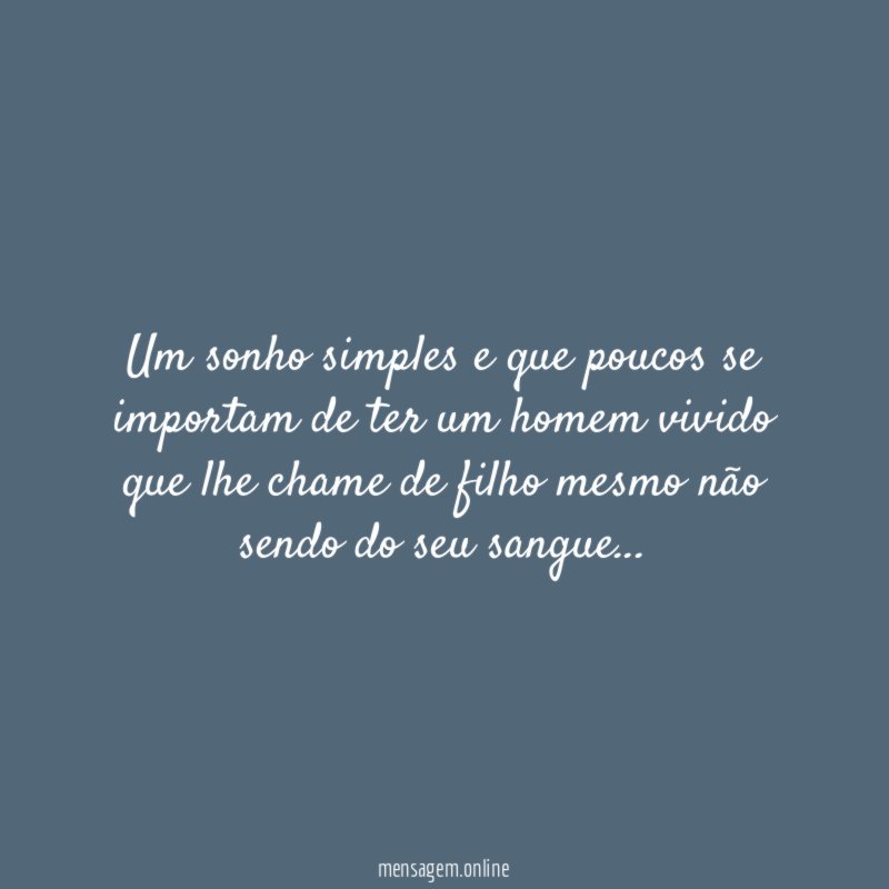 Um sonho simples e que poucos se importam